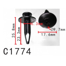 Кліпси C1774 розпірні FORD (W705848S300) (уп.100шт) Кліпси C1774 розпірні FORD (W705848S300) (уп.100шт)