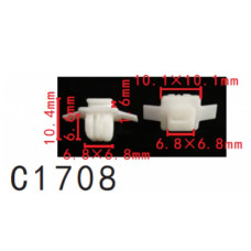 Кліпси C1708  молдингу порогів HONDA, SUBARU OEM 91513SMGE01, 91513-SMG-E11, 91213-SZA-A01 ( уп. 100