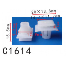 Кліпси C1614 молдингу двері HONDA, ACURA (75315S9A004,75315-S9A-004,75315-STK-A01,)  ( уп. 100 шт.)