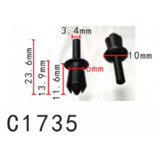 Фіксатор C1735 натискний/розпірний VW,RENAULT,OPEL( 90058826,7703072172, N-038-501-2)  ( уп. 100 шт.