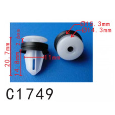 Кліпси C1749 обшивка дверей LAND ROVER, FORD, BMW (W713610, LR013135, 15447)( уп. 100 шт)