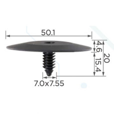 Кліпси C0001 обшивки капота (OEM 3078511, 3977775, 10083) (уп.100шт) Кліпси C0001 обшивки капота (OEM 3078511, 3977775, 10083) (уп.100шт)