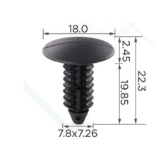 Кліпси C0004 Чорний обшивки салону (ОЕМ 1314934, 1605396, 388577S, 6030441, W705589S300) (уп.100шт) Кліпси C0004 Чорний обшивки салону (ОЕМ 1314934, 1605396, 388577S, 6030441, W705589S300) (уп.100шт)
