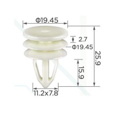 Кліпси C0396 обшивка дверей,молдинги GM 15076791 ( уп. 100 шт.) Кліпси C0396 обшивка дверей,молдинги GM 15076791 ( уп. 100 шт.)