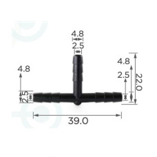 З’єднувач C0405 для трубок трійник d4.7мм OEM 22207 ( уп. 100 шт.) З’єднувач C0405 для трубок трійник d4.7мм OEM 22207 ( уп. 100 шт.)