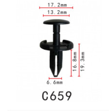 Кліпси C0659 розпірні GM, CHRYSLER, JEEP (6506008A-A, 6506008AA, 15149708, 11822) (уп.100шт) Кліпси C0659 розпірні GM, CHRYSLER, JEEP (6506008A-A, 6506008AA, 15149708, 11822) (уп.100шт)