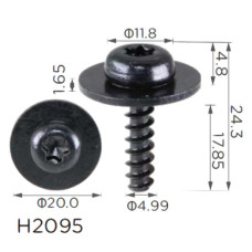 Саморіз H2095 з шайбою VW, SKODA,SEAT,AUDI, FORD (W708591S424,W708591-S424,N10354602,18720)( уп.100ш Саморіз H2095 з шайбою VW, SKODA,SEAT,AUDI, FORD (W708591S424,W708591-S424,N10354602,18720)( уп.100ш