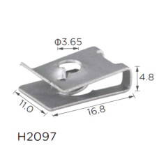 Скоба H2097 під гвинт L-16,8x11 D=3,65 BMW (07129904150) ( уп. 100 шт.) Скоба H2097 під гвинт L-16,8x11 D=3,65 BMW (07129904150) ( уп. 100 шт.)