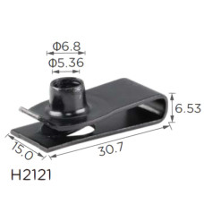 Скоба H2121 під гвинт L-30,7x15 D=6 M6 GM (11503715,11508241,11609385) ( уп. 100 шт.) Скоба H2121 під гвинт L-30,7x15 D=6 M6 GM (11503715,11508241,11609385) ( уп. 100 шт.)