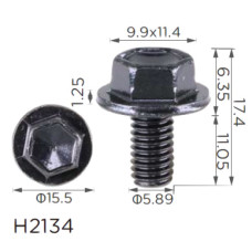 Гвинт H2134 з шайбою TOYOTA,LEXUS M6 (90105-06137, 9010506137, 19700) ( уп. 100 шт.) Гвинт H2134 з шайбою TOYOTA,LEXUS M6 (90105-06137, 9010506137, 19700) ( уп. 100 шт.)