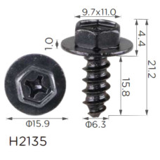 Гвинт H2135 з шайбою Toyota (90159C0036,9015960431,90159W0007) ( уп. 100 шт.) Гвинт H2135 з шайбою Toyota (90159C0036,9015960431,90159W0007) ( уп. 100 шт.)
