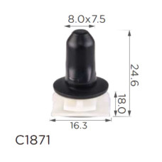 Кліпси C1871  молдингу порогів/крило VW, AUDI, SEAT, SKODA (3C0853585, 15161) ( уп. 100 шт.)