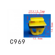 Кліпси C0969 молдингу/дверей HYUNDAI,KIA,NISSAN, SUZUKI,TOYOTA, (87758-35000, 8775835000) (уп.100) Кліпси C0969 молдингу/дверей HYUNDAI,KIA,NISSAN, SUZUKI,TOYOTA, (87758-35000, 8775835000) (уп.100)