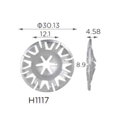 Шайба H1117 D=30.13MM AUDI, VW, FORD (N90796501, N90796502, 20532)( уп. 100 шт.) Шайба H1117 D=30.13MM AUDI, VW, FORD (N90796501, N90796502, 20532)( уп. 100 шт.)