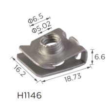 Скоба H1146 під гвинт L-19x16 D=6 TOYOTA (90179-06127, 9017906127, 16481) ( уп. 100 шт.) Скоба H1146 під гвинт L-19x16 D=6 TOYOTA (90179-06127, 9017906127, 16481) ( уп. 100 шт.)