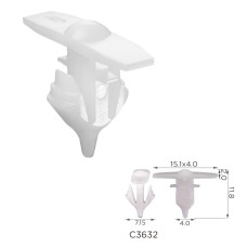 Кліпси C3638 кріплення передньої фари/моторний відсік AUDI 4M0805163  ( уп. 100 шт.)