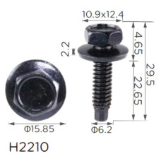 Гвинт H2210 з шайбою CHRYSLER M6 (6025329) ( уп. 100 шт.) Гвинт H2210 з шайбою CHRYSLER M6 (6025329) ( уп. 100 шт.)