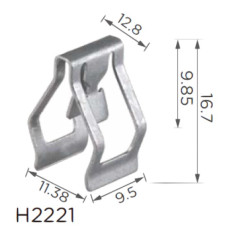 Скоба H2221 VW, AUDI, SEAT, SKODA (1J0858137B, 16540) ( уп. 100 шт.) Скоба H2221 VW, AUDI, SEAT, SKODA (1J0858137B, 16540) ( уп. 100 шт.)