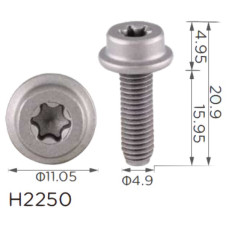 Гвинт H2250 VOLKSWAGEN, SEAT, AUDI, SKODA M5 (N10569501, 19224) ( уп. 100 шт.) Гвинт H2250 VOLKSWAGEN, SEAT, AUDI, SKODA M5 (N10569501, 19224) ( уп. 100 шт.)