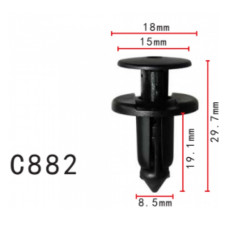 Кліпси C0882 розпірні TOYOTA, LEXUS (7586730120, 75867-30120, 11401) (уп.100шт) Кліпси C0882 розпірні TOYOTA, LEXUS (7586730120, 75867-30120, 11401) (уп.100шт)