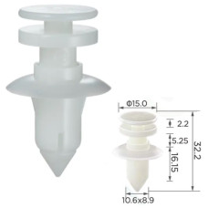 Кліпси C0355 обшивки Ford W704958S300 ( уп. 100 шт.) Кліпси C0355 обшивки Ford W704958S300 ( уп. 100 шт.)