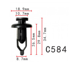 Кліпси C0584 розпірні Mazda Toyota Lexus 90467-09143 (уп.100шт) Кліпси C0584 розпірні Mazda Toyota Lexus 90467-09143 (уп.100шт)